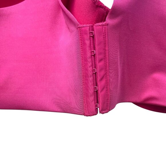 Catherines Underwire T-shirt Bra Floral Hot Pink Fuchsia Lace Textured NEW 50C - Picture 8 of 10